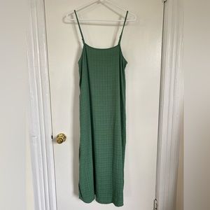 Pull&Bear Dark Green Midi Summer Dress - M